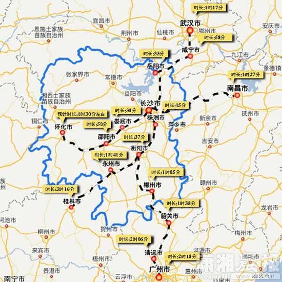 滬昆高鐵通車 打造長沙1小時(shí)高鐵交通