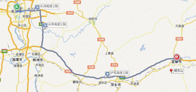 長(zhǎng)沙到明月山多遠(yuǎn)？多少公里？長(zhǎng)沙到明月山自駕車(chē)路線