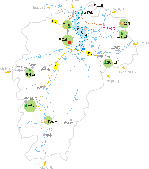 江西旅游地圖全圖_江西旅